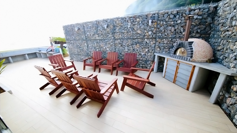 ビーチキャビン　テラスの様子